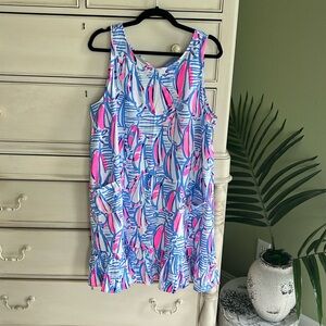 Lilly Pulitzer Kristen Flounce Dress Pop Up Red Right Return size XL